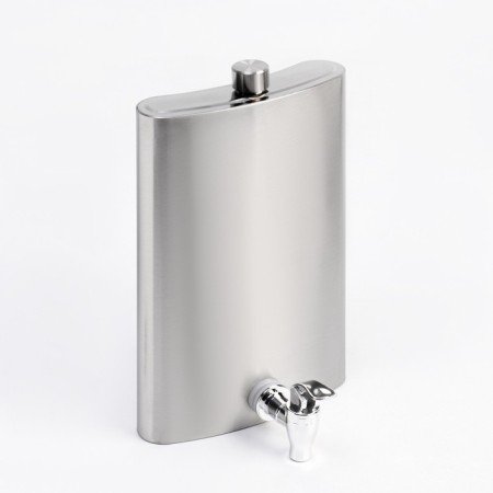Flask for alcohol and water, stainless steel, gift, army, 1.8 l, 60 oz