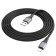 Hoco X92, Lightning cable - USB, 2.4 A, 3 m, silicone braid, black