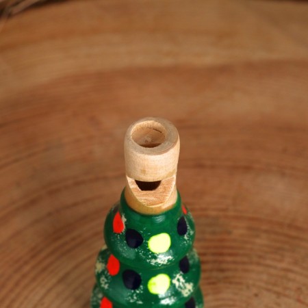 Whistle "Christmas tree", 7.5 cm, wood-1