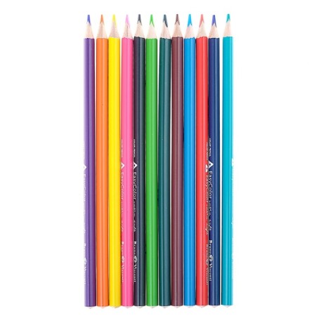 Pencils 12 colors BrunovisConti Easycolor, three -sided, especially soft-1