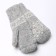 Mittens female woolen color light gray/white, size 20-22
