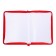 Lightning folder from 3 sides A4, 450MKM, transparent with red edging