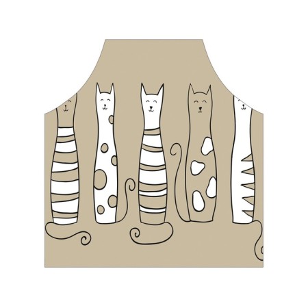 Apron of a kitchen with a photo print "Good cats", adjustable, size OS-2