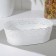 Vase for bread and fruits "Opener", 14 cm x 22 cm x 8 cm, white color