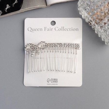 Hair crest "Medea" Bant Mini, 7 × 3.5 cm, silver-2