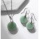 Set 2 subjects: earrings, pendant "jade", 45 cm