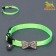 Koshachi collar "bow" with rhinestones, 30 x 1 cm, light green