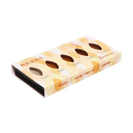 Watercolor paints, pearl, + brush, in a plastic box, 5 colors-1