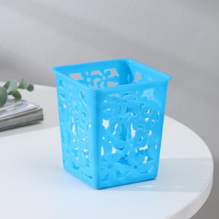 Storage basket "Flowers", plastic, 9 × 9 × 10 cm, color mix-1