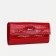 Women's wallet on the button, red color
