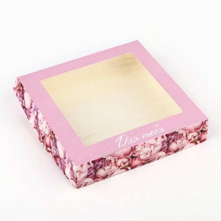 Folding box "Flowers", 20 × 20 × 4 cm-1