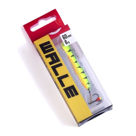 Brountry Vertical Winter Lucky John Walle with a chain and hook, 6 cm, Tiger blister-1