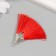 Decor for creativity Textile "Brush East" Red set 2 pcs 1.6x4.5 cm