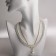 Beads 3 tier "Rochel" drop, ball No. 10, white color in gold, l = 42 cm