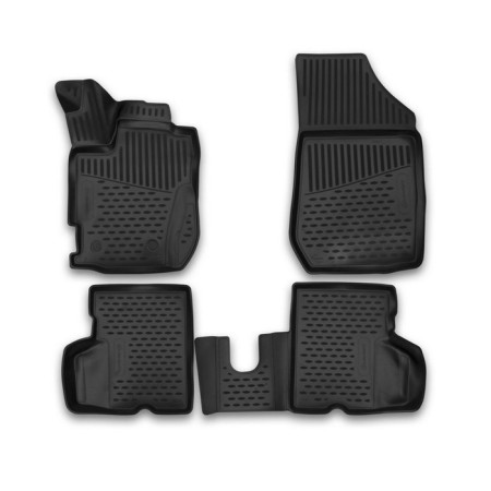 3D mats in the Renault Kaptur salon, 04/2016-2020, polyurethane, set 4 pcs