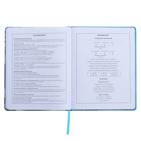 Universal Diary Grade 1-11, 48 sheets "jeans", a solid cover of artificial leather, lam-11