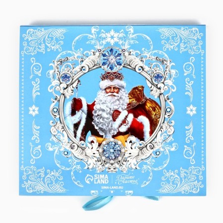 Box for 9 sweets with cells “Snow Tale” 14.8 x 13.5 x 3.5 cm, New Year-4