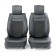 Frame caps for the front seats Car Performance, 2 pcs, eco -leather, and