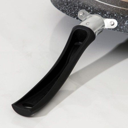 Pancakes ONYX, D = 22 cm, plastic handle, anti -stick coating, gray color-3