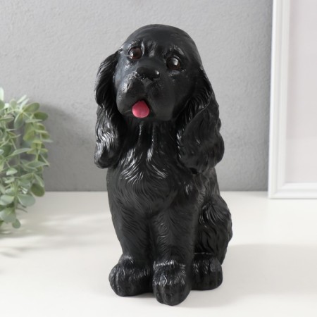 Piggy bank "Puppy Spaniel" (black), 24.5 cm-1