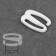 Strege hook, plastic, 15 mm, 100 pcs, white color