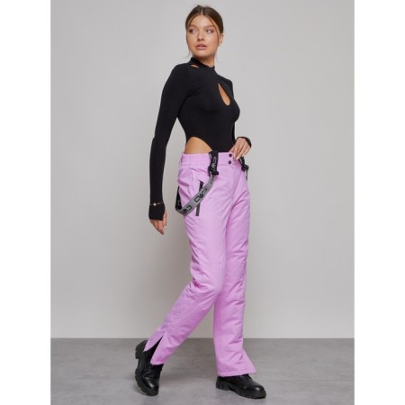 Semi -combinezone ski insulated female winter, size 42, pink color-17