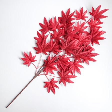 Decor "Leaves on the branch" Burgundy color-1