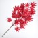 Decor "Leaves on the branch" Burgundy color