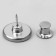 Buttons for narrowing the belt, 17 mm, 2 pcs, silver color
