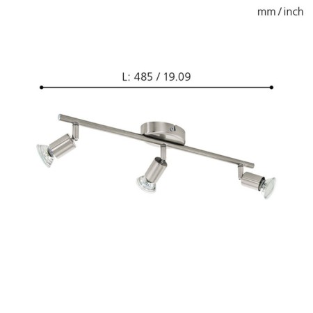 Lamp Buzz-LOD 3x2.5W LED Nickel 48.5x6.5cm-1