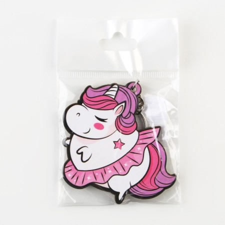 Key keychain wooden "Unicorn Ballerina" 6.1 x 6 cm-4