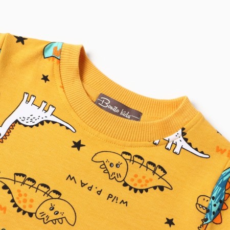 A set for a boy (sweatshirt, trousers), mustard color, height 92 cm-2