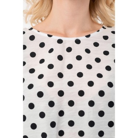 Female blouse, size 42, white-black color-2