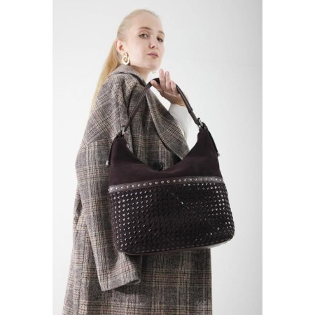 Love bag with lightning, brown color-3