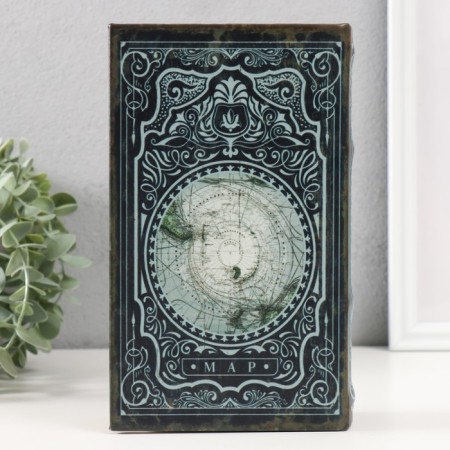 Safe Brush Tree leatherette "Old card" embossing 21x13x5 cm-5