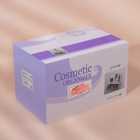 Organizer for storage, 9 sections, with a drawer, 18.5 × 10 × 11.5 cm, in a cardboard box, the color is transparent-5