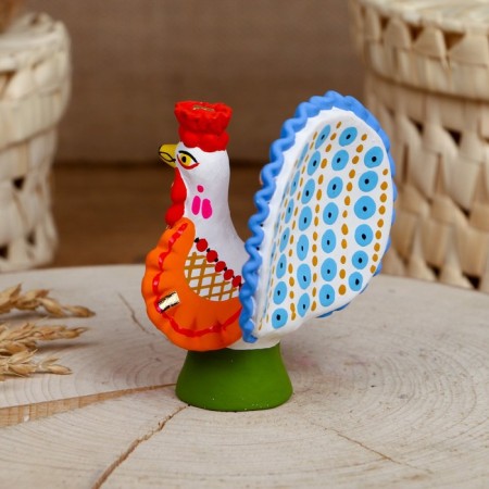 Dymkovo toy "Temple on the mortar", 9 cm, mix-1