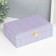 Casket to the leatherette for jewelry "Strips. Texture" Lilac Pearl 7.5x22x15 cm