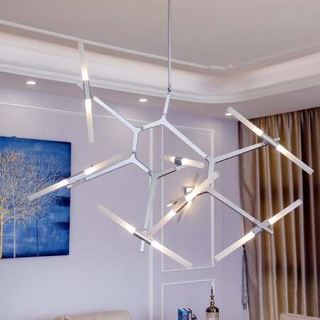 Ceiling Ceiling ST LUCE. SL947.102.14. Laconicita. 14x5 watts, G9, 40x160x73 cm, silver color-9