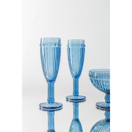 A glass of glass for champagne Bosphorus, 180 ml, 7 × 20 cm, blue color-5