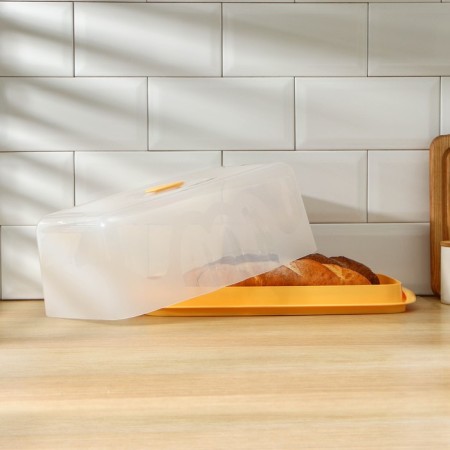 Bakery with a transparent lid, 36 × 22 × 13.5 cm, color mix-1