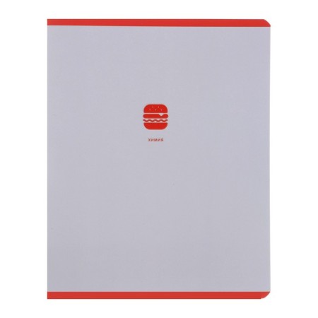 Subject notebook monocolor.element, 48 sheets in the Chemistry Cage, covered cardboard, lamination of software touch, selective varnish, offset block 70 g/m2