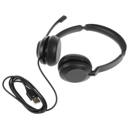 Headphones with a microphone Jabra Evolve2 30 SE black 1.5m Pavers USB headband (23189-999-979 107749-2