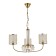 Suspended EVOLUCE lamp. Sle1119-303-03. Ellisse. 3x40 watts, E14, 65x65x39 cm, brass color