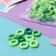Hair elastic band "Mahrushka" (set 72 pcs) 1.5 cm, green shades
