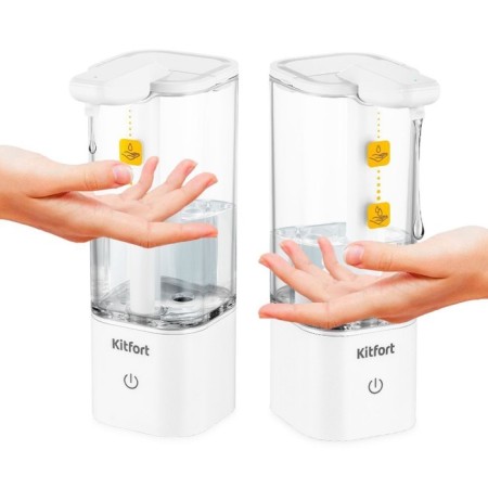 Touch-soap for liquid soap KitFort KT-6064-1, 2.5 W, 550 ml, white-3