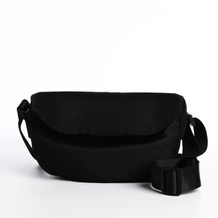 Youth bag with zipper, black color-1