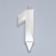 Candle in the cake "Gran + Fountain", number "1", pearl, 6.5 cm