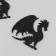 Glue -based decor "Dragon, Flame" 6x6 cm, black set 2 pcs Foam Gitter