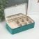 Casket to the leatherette for jewelry "velvet leather" sea water 10x18x6 cm